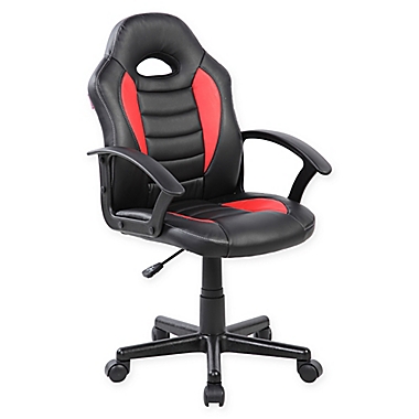 Techni Mobili Kids Racer Gaming Chair in Red. View a larger version of this product image.