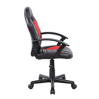 Techni Mobili Kids Racer Gaming Chair in Red. View a larger version of this product image.