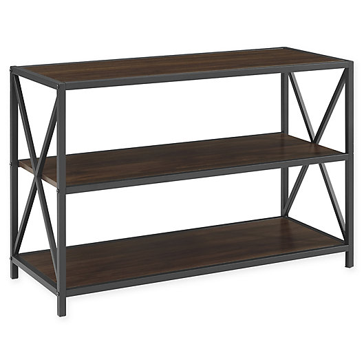 Blair 40 Bookshelf Console Table, 40 Inch Tall Bookcase With Doors