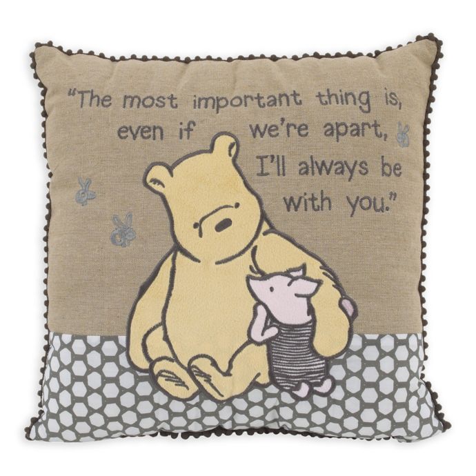 Disney Classic A Day With Pooh Throw Pillow In Taupe Bed Bath Beyond