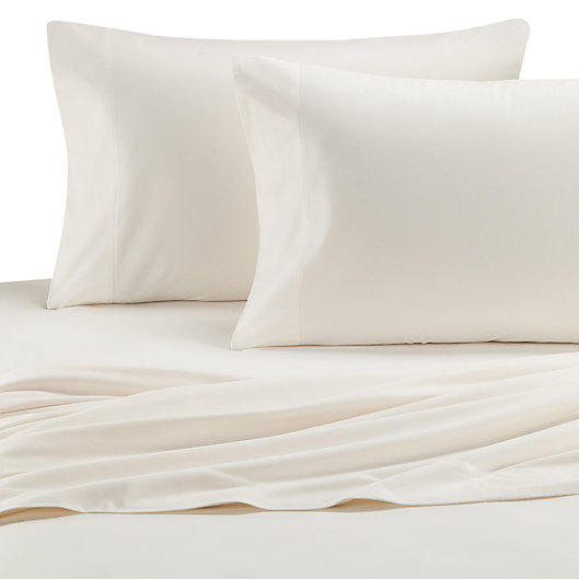 Alternate image 1 for Micro Flannel® Solid Twin Sheet Set in Ivory