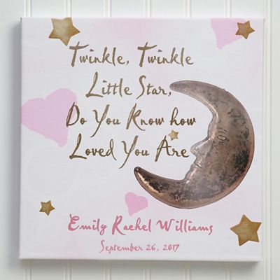 &quot;Twinkle Twinkle&quot; 8-Inch Square Canvas Wall Art