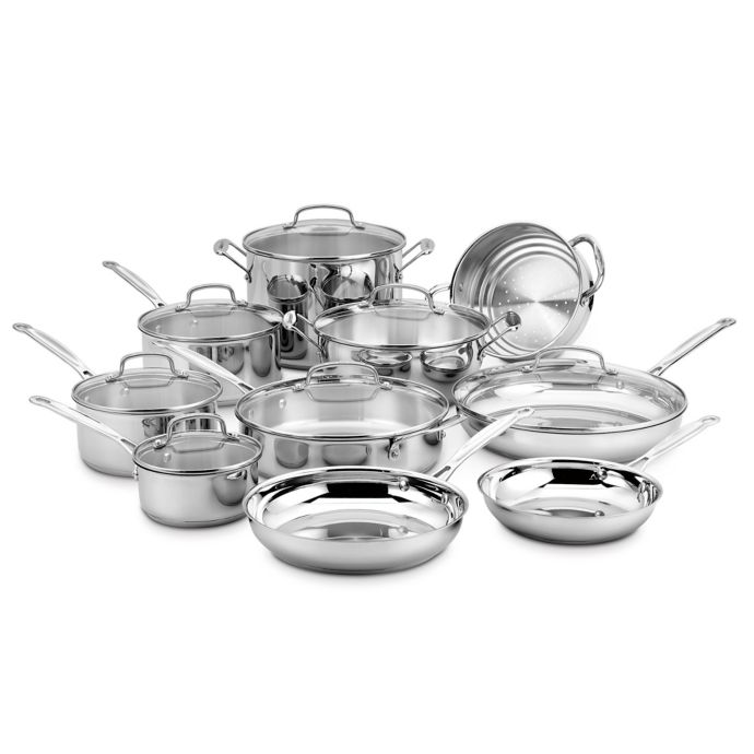 Cuisinart® Stainless Steel 17-Piece Cookware Set  Bed Bath & Beyond