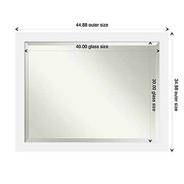 Amanti Art Corvino 33-Inch x 27-Inch Bathroom Mirror in White. View a larger version of this product image.