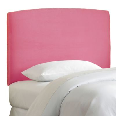 Skyline Curved Microsuede Headboard in Hot Pink