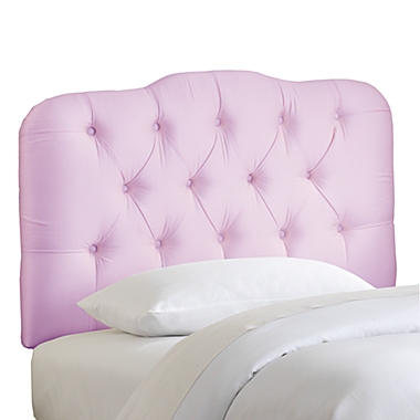 Skyline Tufted Shantung Full Headboard in Lilac. View a larger version of this product image.