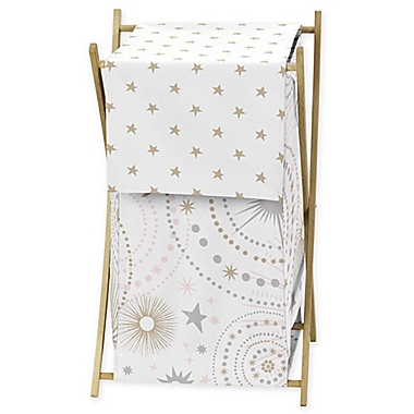 Sweet Jojo Designs Celestial Laundry Hamper in Pink/Gold. View a larger version of this product image.