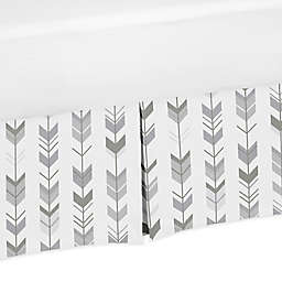 Sweet Jojo Designs® Mod Arrow Crib Skirt in Grey/White