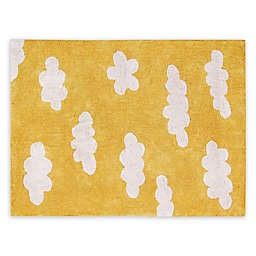Lorena Canals Clouds 4'x5' Washable Area Rug in Mustard
