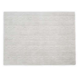 Lorena Canals Braids 4'x5' Washable Area Rug in Light Grey