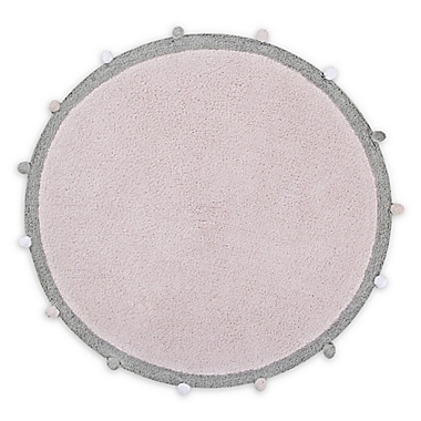 Lorena Canals Bubbly 4&#39; Round Washable Area Rug in Pink. View a larger version of this product image.