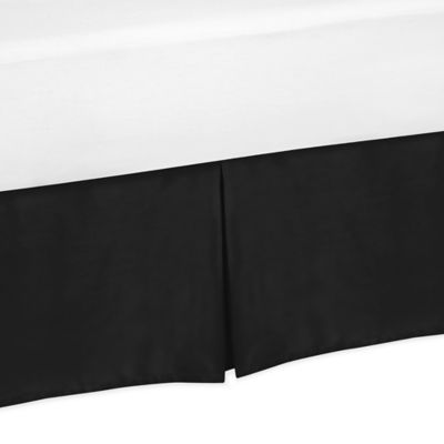 black and white striped crib skirt