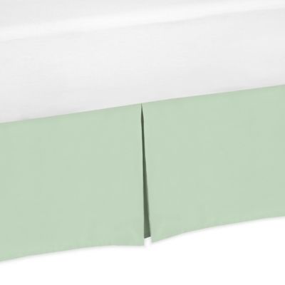 green crib skirt