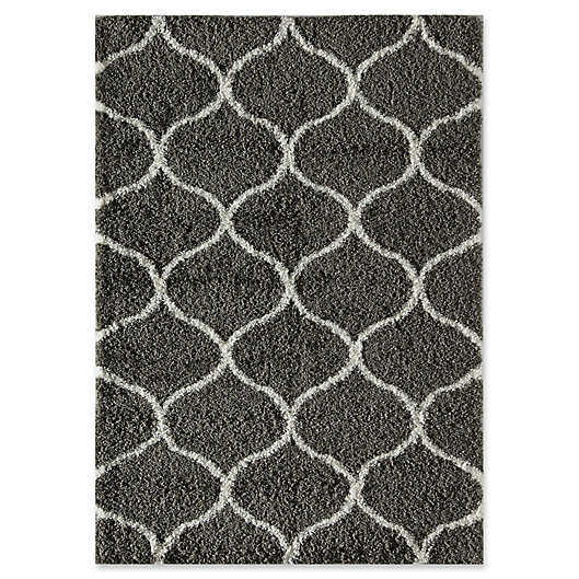 Alternate image 1 for Rugs America Links 8' x 10' Shag Area Rug in Charcoal/Ivory