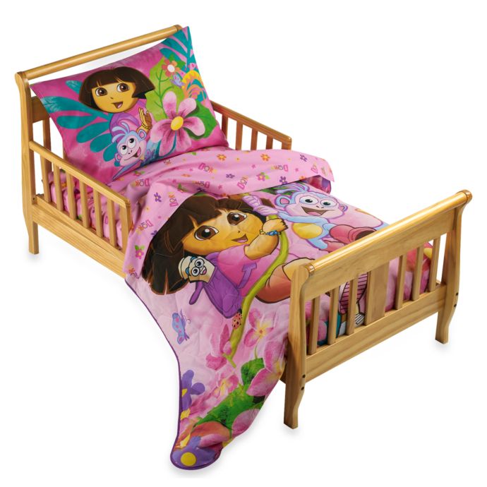 Dora The Explorer 4 Piece Toddler Bedding Set Bed Bath Beyond