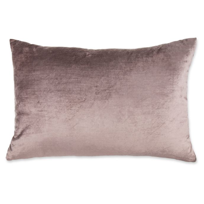 Plush Nest Velvet/Linen 14Inch x 20Inch Oblong Throw Pillow Bed