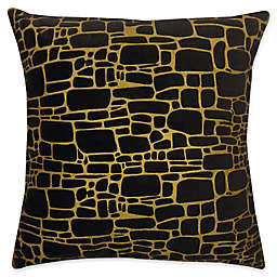 Edie at Home Supernova Square Indoor Decorative Pillow in Black/Gold