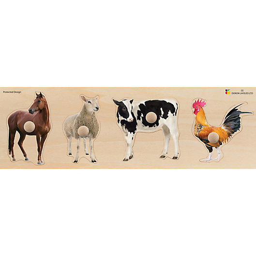 Alternate image 1 for Edushape® Farm Animals Giant Wood Puzzle