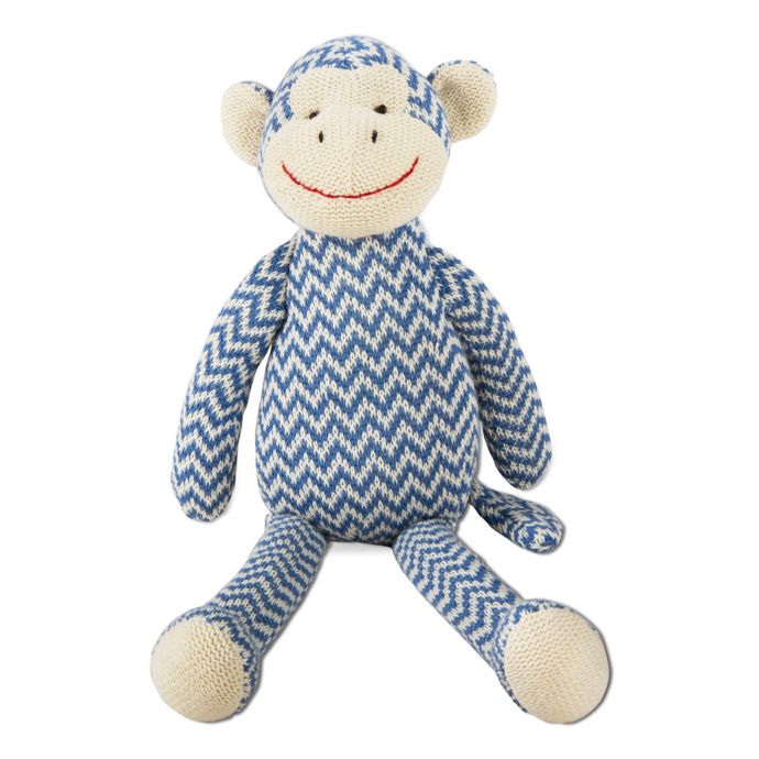 knit monkey stuffed animal