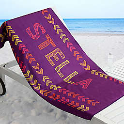 Stencil Name Beach Towel
