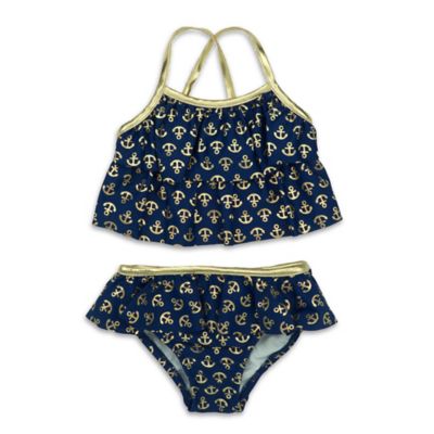 navy blue anchor bikini