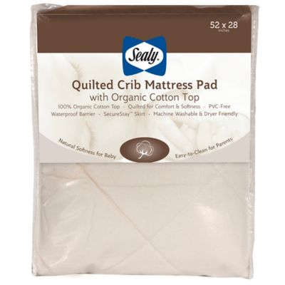 sealy waterproof crib mattress pad