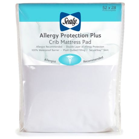 Sealy Allergy Protection Plus Crib Mattress Pad In White Buybuy