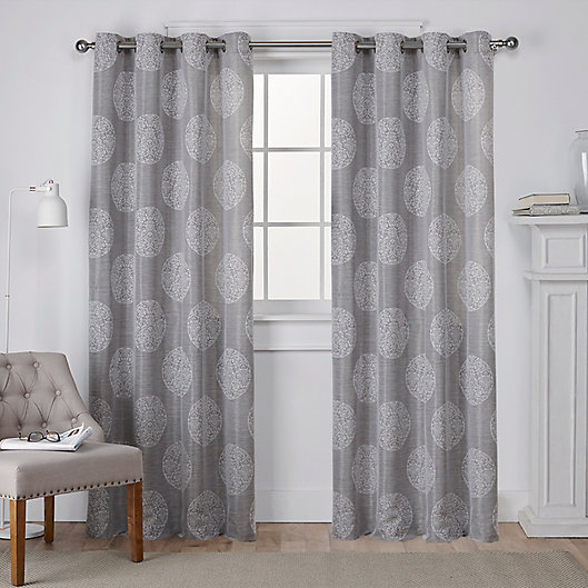 Alternate image 1 for Akola 96-Inch Grommet Top Window Curtain Panels in Ash Grey (Set of 2)