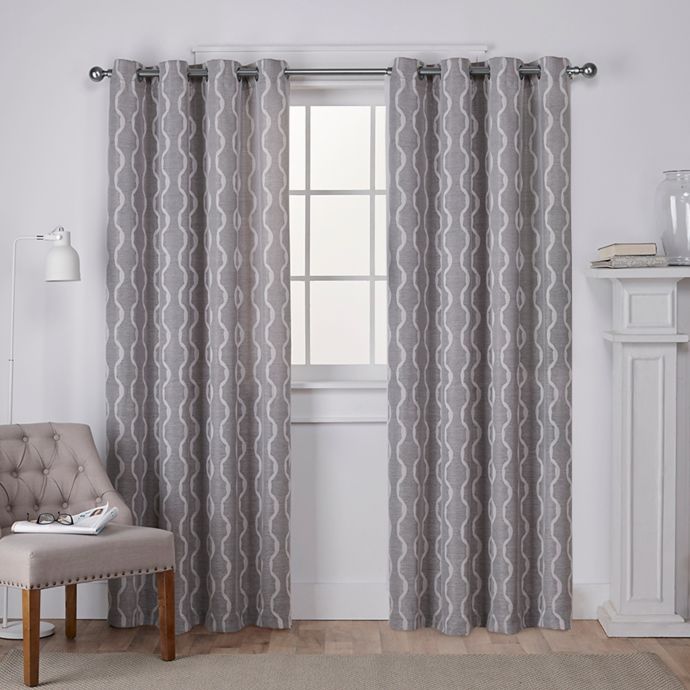 Baroque Grommet Top Window Curtain Panel Pair Bed Bath & Beyond