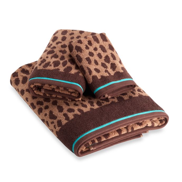 DKNY Amazon Leopard Towels, 100% Cotton | Bed Bath & Beyond