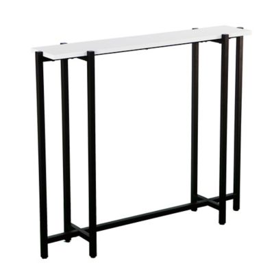 narrow black sofa table