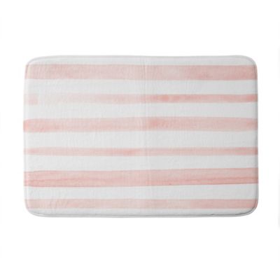 Deny Designs Emmanuela Carratoni Bath Mat 17 x 24 Marble Collage with Pink 