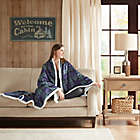 Alternate image 2 for Woolrich Brew Heated Throw Blanket in Blue/Green
