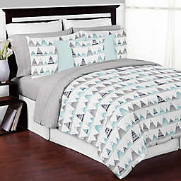 Sweet Jojo Designs Mountains Full/Queen 3-Piece Comforter Set in Grey/Aqua