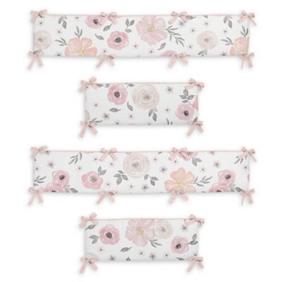 sweet jojo designs watercolor floral crib blanket