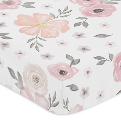 floral fitted cot sheet