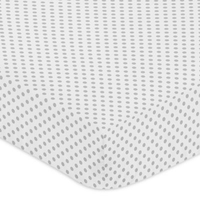 gold polka dot crib sheet