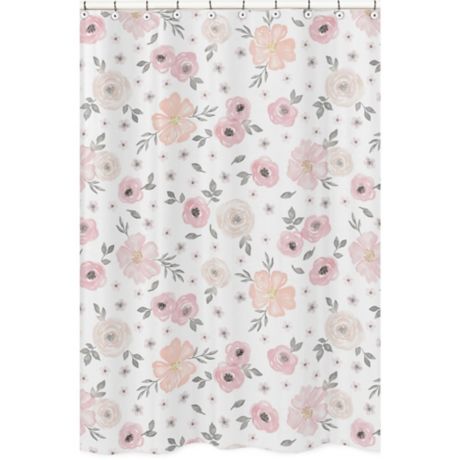 Sweet Jojo Designs® Watercolor Floral Shower Curtain in ...