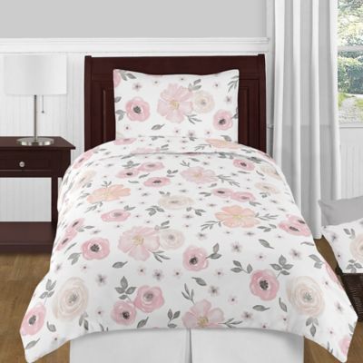 sweet jojo watercolor floral comforter