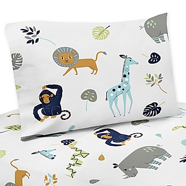 Sweet Jojo Designs Mod Jungle 3-Piece Twin Sheet Set. View a larger version of this product image.