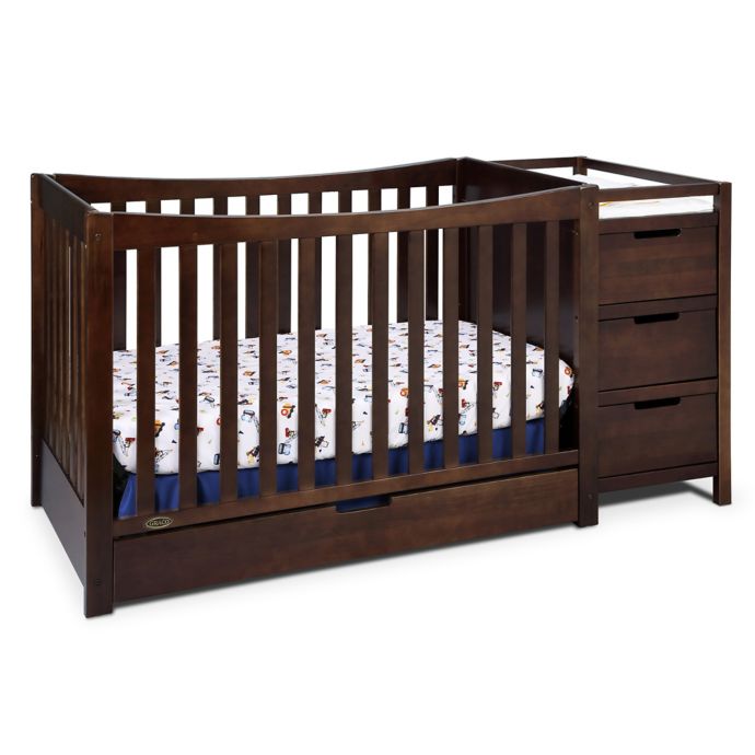 Graco Remi 4 In 1 Convertible Crib And Changer In Espresso Bed