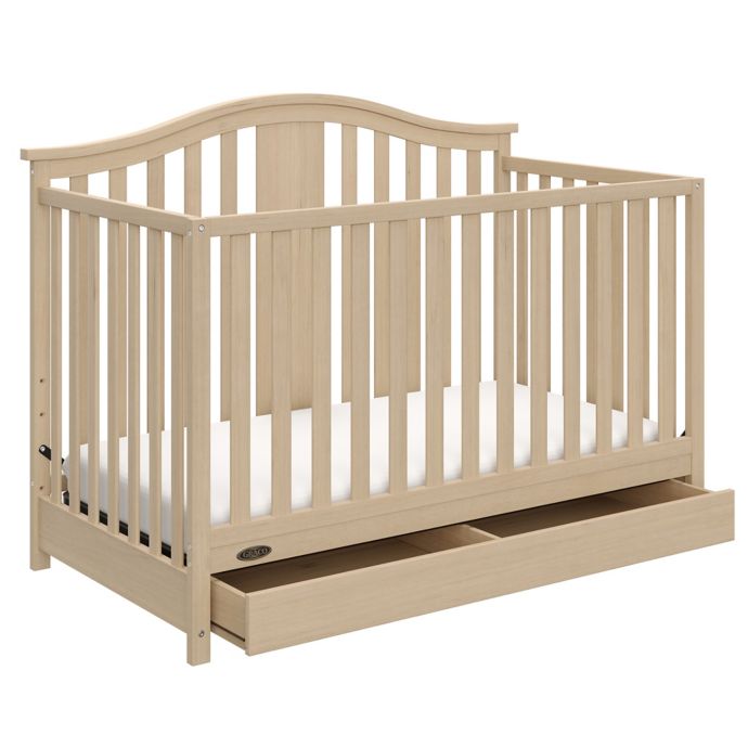 Graco Solano 4 In 1 Convertible Crib With Drawer In Driftwood