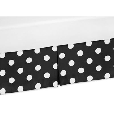 black and white polka dot crib bedding