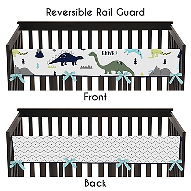 Sweet Jojo Designs Mod Dinosaur Reversible Long Rail Guard. View a larger version of this product image.