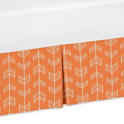 orange crib skirt