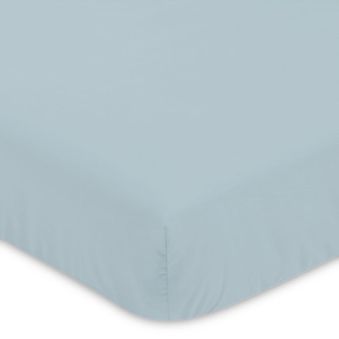 Sweet Jojo Designs Bear Mountain Solid Fitted Crib Sheet In Slate