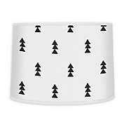 Sweet Jojo Designs Bear Mountain Triangle Tree Print Lamp Shade in Black/White