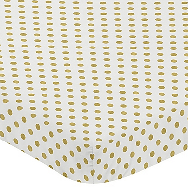 Sweet Jojo Designs Amelia Polka Dot Fitted Mini-Crib Sheet. View a larger version of this product image.
