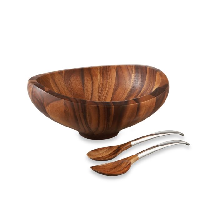 Nambe Butterfly Salad Bowl with Servers Bed Bath & Beyond