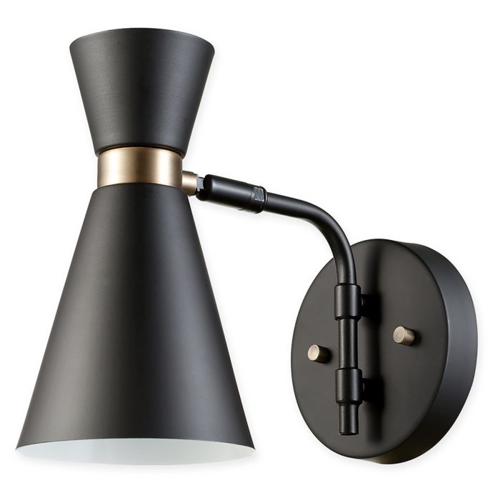 Globe Electric Belmont Wall Sconce in Black/Gold Bed Bath and Beyond